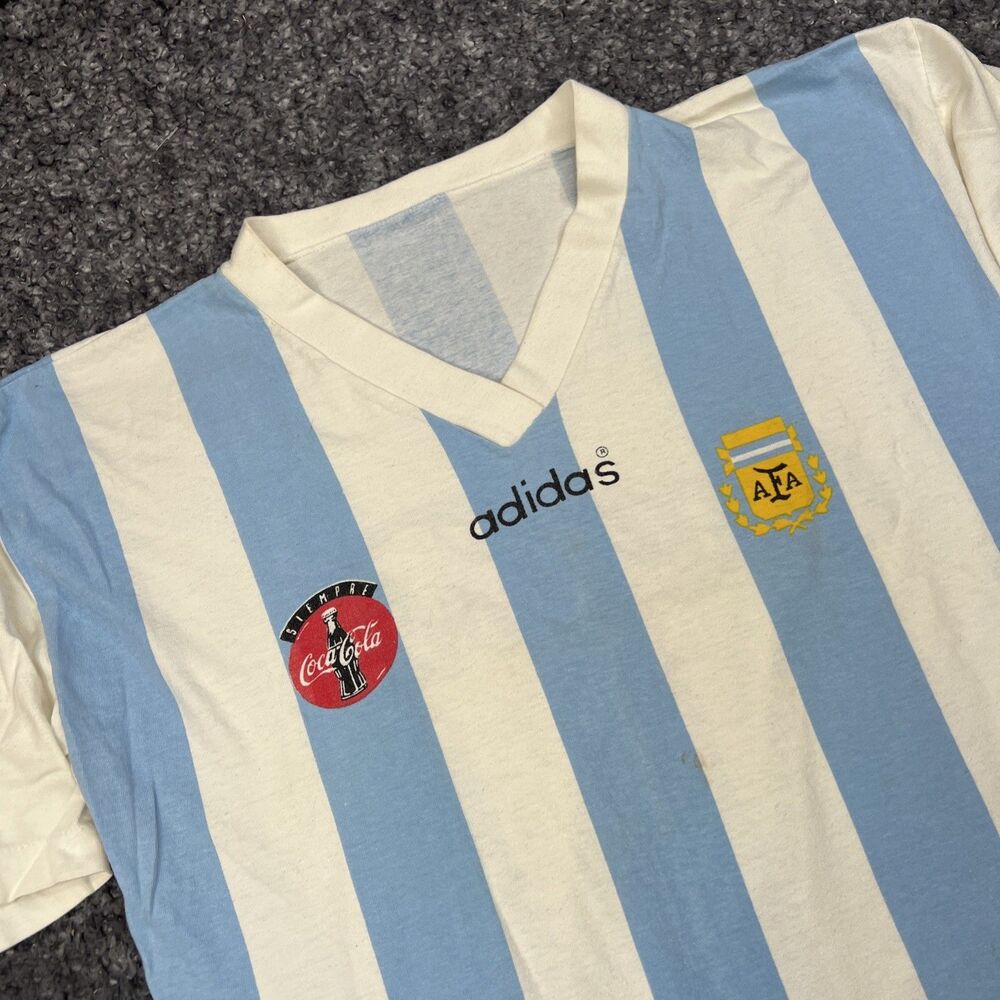 RARE 1990s Vintage Argentina Soccer Shirts  Single Stitch Medium